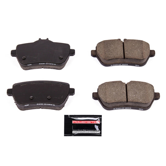 PowerStop Z23 Evolution Sport brake pads with hardware for 2017 Mercedes-Benz Maybach S550 rear, high-performance brake components.