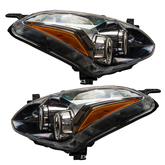 Oracle Lighting Nissan Altima Coupe SMD Headlights with ColorSHIFT and 2.0 Controller, showing illuminated LED lighting system.