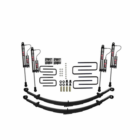 Skyjacker 6-inch soft lift kit for Dodge 61-74 DGE trucks, including spacers and suspension components, on a clean surface.