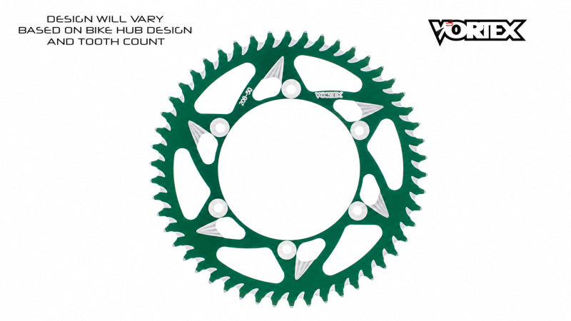 Vortex Racing 37 Tooth 520 Rear Sprocket - Green