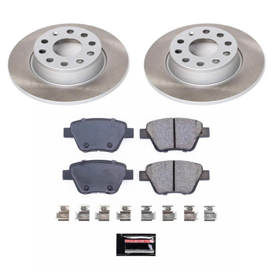 PowerStop rear semi-coated brake rotor kit for 2012-2015 Volkswagen Passat, performance brake kit with vented rotor design