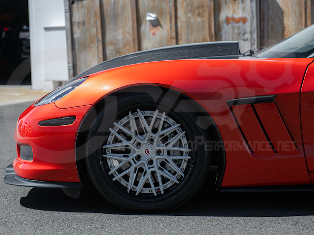 2005-2013 C6 Corvette - 427 /Grand Sport / Z06 / ZR1 | ZRA1 Style Front Splitter Lip Ground Effects (Carbon Fiber or Primer Black)