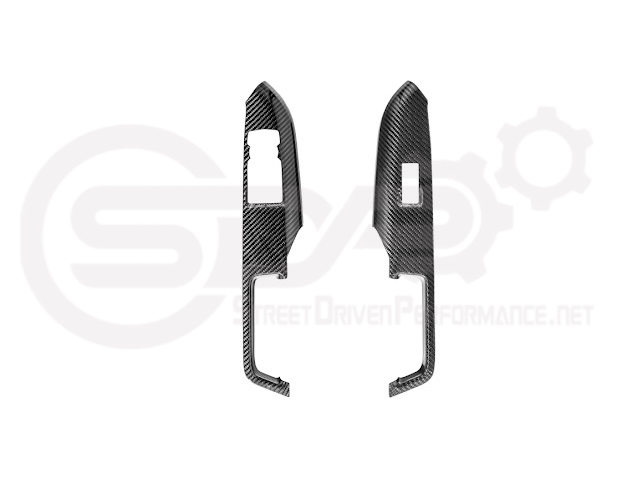 2015-2023 FORD MUSTANG S550 | CARBON FIBER SIDE DOOR GLASS LIFTING PANEL COVER TRIM