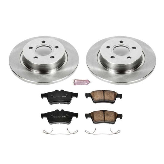 PowerStop OE rear brake kit for Volvo C30 2008-2013, includes brake rotors and pads for reliable stopping power.