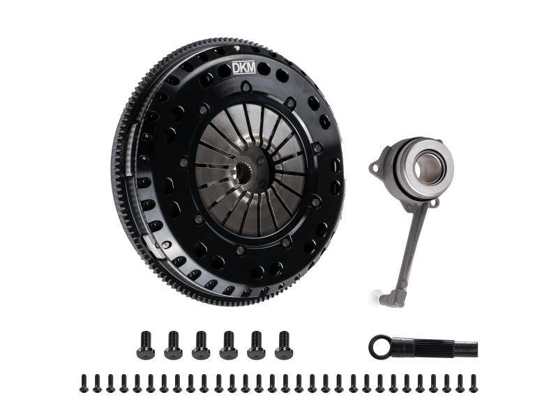 DKM Clutch 2.0 VW/Audi A3 FSI 6-bolt motor twin disc clutch kit with steel flywheel, handles 660 ft/lbs torque, automotive part.