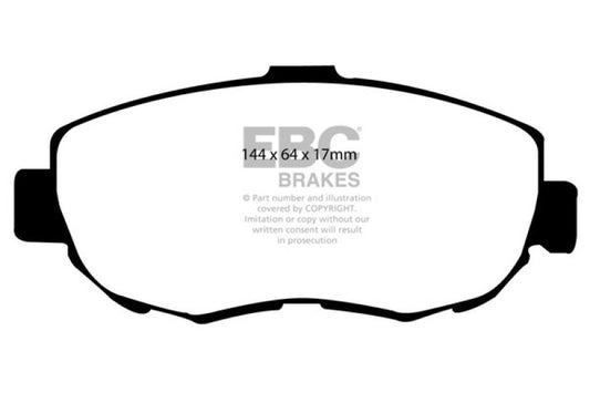 EBC Ultimax2 front brake pads for Lexus GS300 1993-1997, OE type, showing the brake pad set with friction material and mounting hardware.