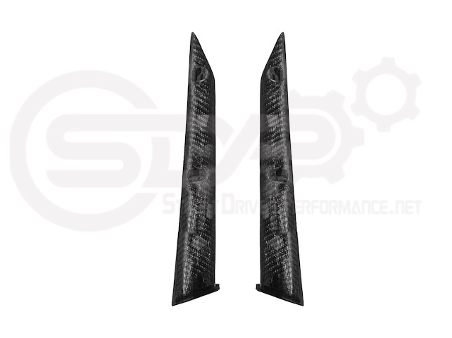 Carbon fiber side fender intake vent doors for 2023 Corvette C8 E-Ray Z06 by Street Driven Performance, custom car accessory.