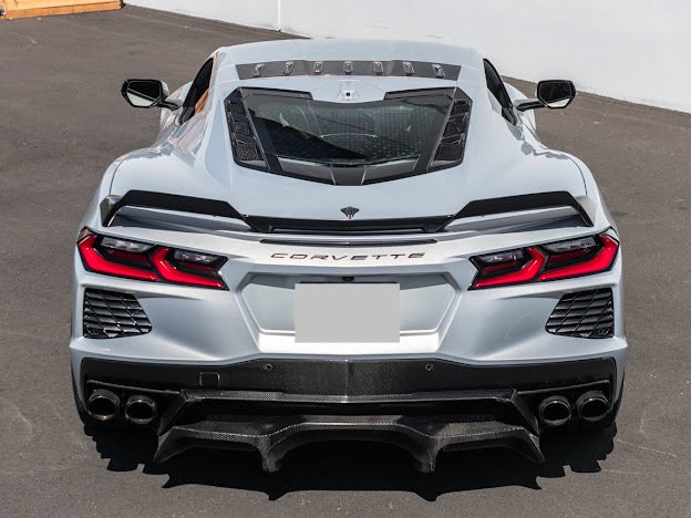 2020+ CHEVROLET CORVETTE C8 COUPE | CARBON FIBER REAR ROOF WING SPOILER VORTEX GENERATORS