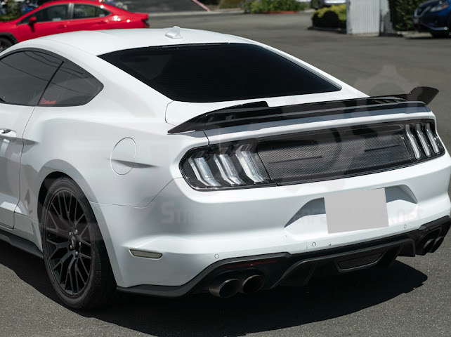 2018-2023 FORD MUSTANG S550 | CARBON FIBER FACTORY STYLE REAR TRUNK DECK LID APPLIQUE PANEL COVER