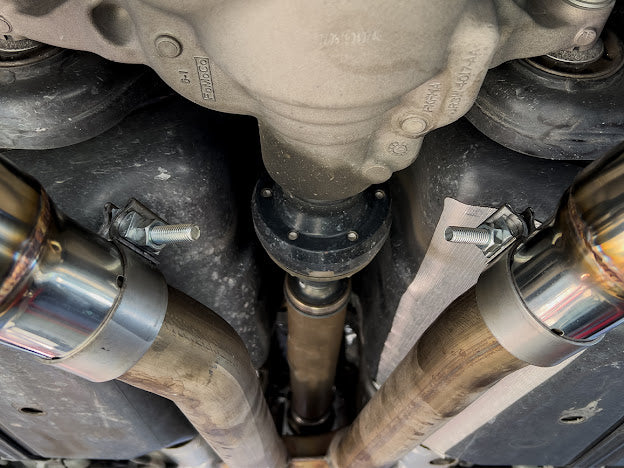 2015-2023 FORD MUSTANG MUFFLER AXLE BACK DUAL BURNT TIPS EXHAUST
