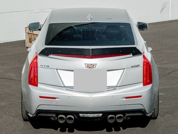 2016-2019 Cadillac ATS-V Sedan  | Wickerbill Trunk Spoiler Wing Carbon Fiber