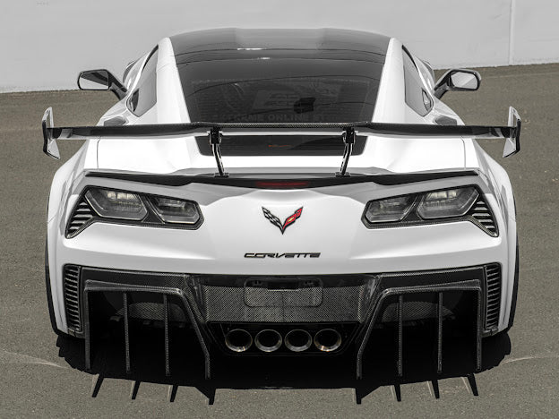 2014-2019 CORVETTE C7 | CARBON FIBER ZR1 EXTENDED REAR SPOILER HIGH WING