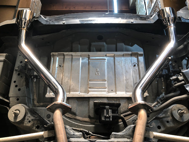 2014-PRESENT INFINITI Q50 MUFFLER DELETE AXLE BACK BURNT TIPS EXHAUST