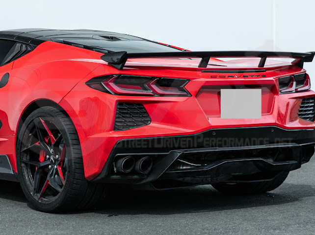 2020-Up Corvette C8 Stingray & Z51 |FaceliftedbRear Trunk High Wing Spoiler (Matte Black or Carbon Flash)