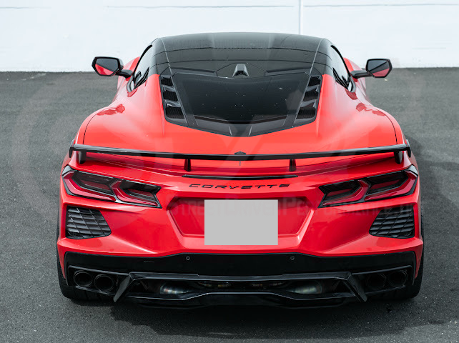 2020-Up Corvette C8 Stingray & Z51 |FaceliftedbRear Trunk High Wing Spoiler (Matte Black or Carbon Flash)