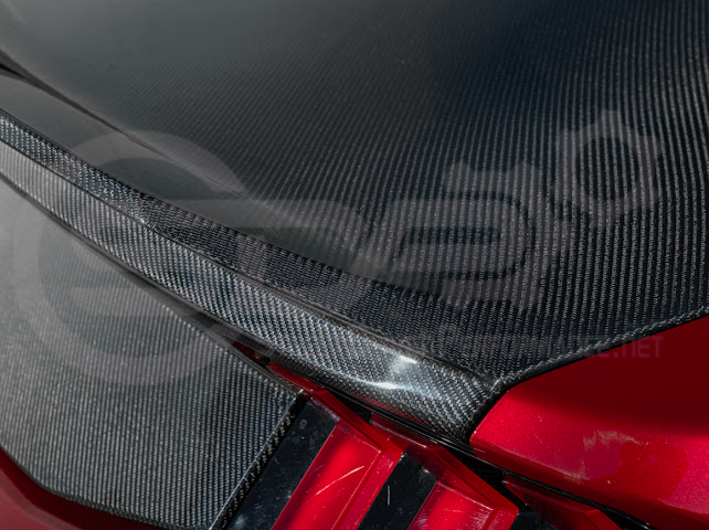 2024-Up Ford Mustang S650 | Factory Integrated Ducktail Style Carbon Fiber Replacement Rear Trunk Lid