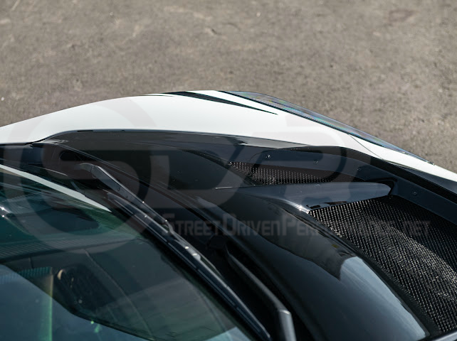 2020-PRESENT CHEVROLET CORVETTE C8 | ZR1 REPLICA STYLE CARBON FLASH FRONT VENTED HOOD