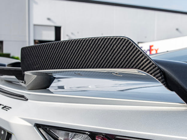 2020+ CORVETTE C8 Z51 | REAR TRUNK SPOILER *ADD-ON* WICKER EXTENSION PAIR