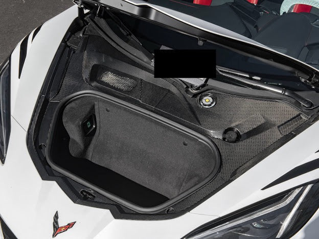 2020+ CHEVROLET CORVETTE C8 | FACTORY STYLE CARBON FIBER FRONT TRUNK TRIM KIT REPLACEMENT