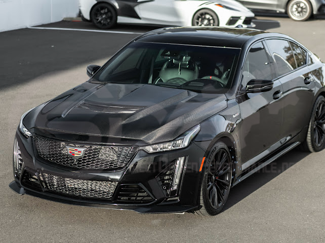 2022-2024 CADILLAC CT5-V BLACKWING SEDAN | FACTORY STYLE CARBON FIBER FRONT LIP SPLITTER GROUND EFFECTS