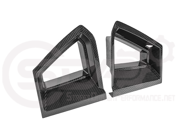 2024-Up Ford Mustang GT | DarkHorse Style CARBON FIBER Side Grille Air Intake Bezel Pair