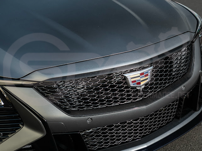 2025-Up Cadillac CT5-V Blackwing | CARBON FIBER Front Upper & Lower Grille Trim Insert Surrounding Replacement