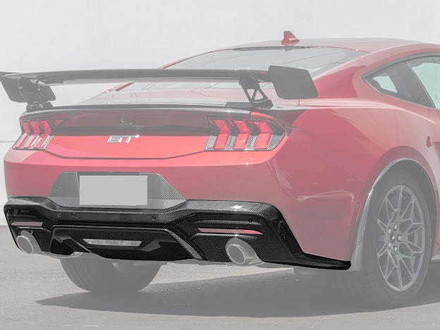 2024-Up Ford Mustang S650 | GT Style CARBON FIBER Rear Bumper Diffuser
