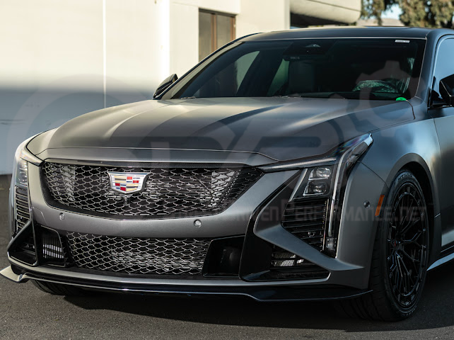 2025-Up Cadillac CT5-V Blackwing | CARBON FIBER Front Upper & Lower Grille Trim Insert Surrounding Replacement