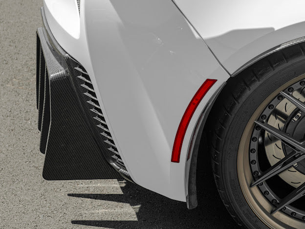 2014-2019 Corvette C7 Performance Track CARBON FIBER Rear Bumper Finned Diffuser