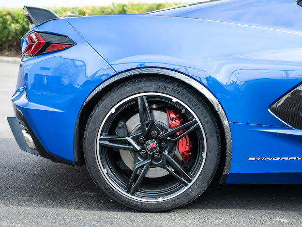 2020+ CHEVROLET CORVETTE C8 CARBON FIBER SIDE WHEEL FENDER PAIR