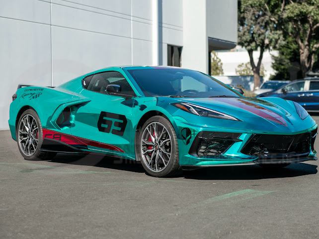 2020-UP CORVETTE C8 STINGRAY & Z51 | 5VM STYLE 2PCS GLOSSY BLACK SIDE SKIRTS ROCKER PANEL GROUND EFFECTS