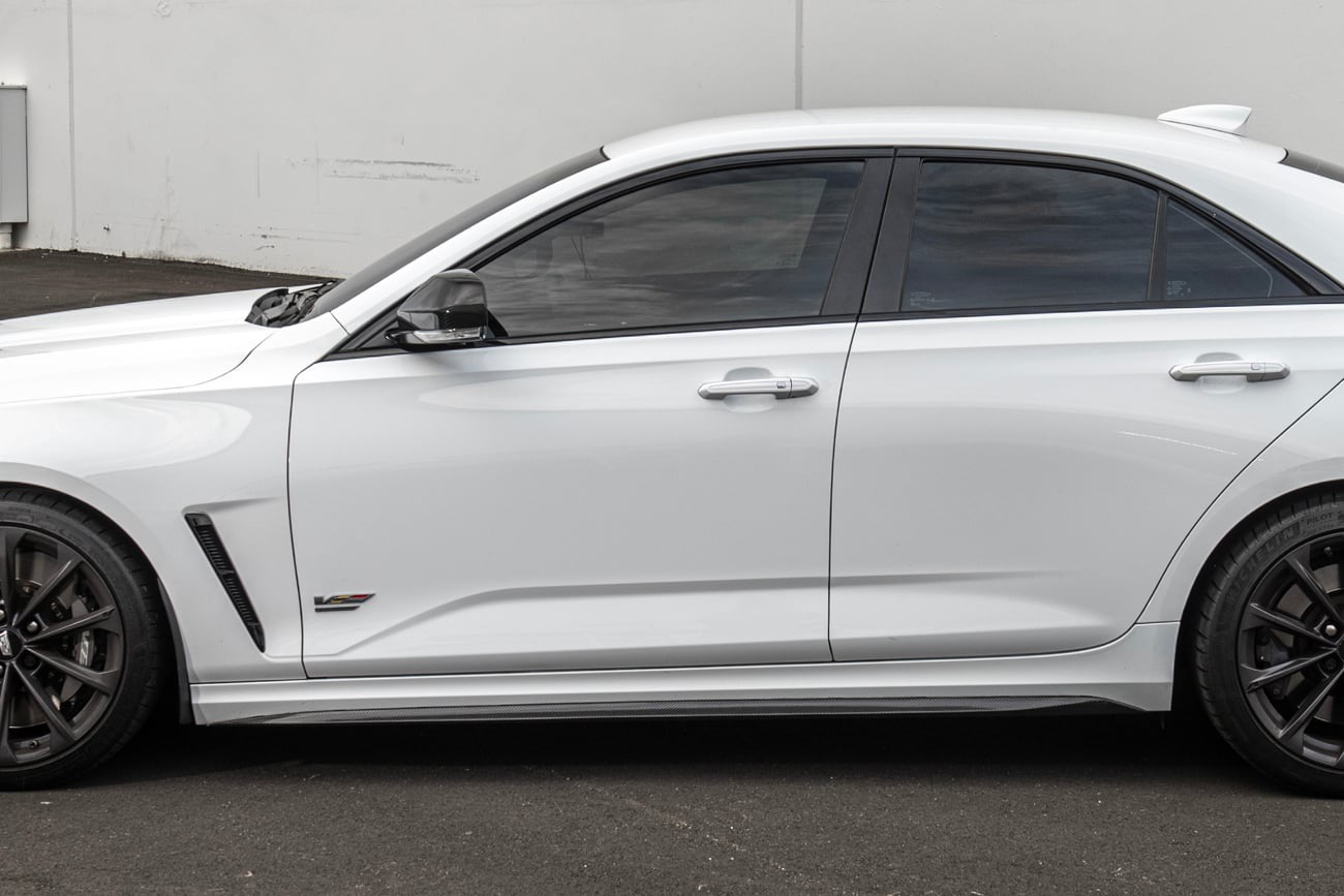 2020+ Cadillac CT4 / CT4-V / CT4-V Blackwing | Carbon Fiber Side Skirts Rocker Panels Ground Effects