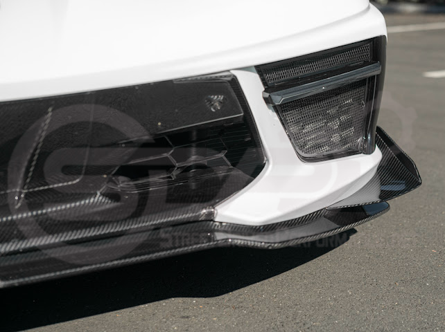 2020+ CORVETTE C8 STINGRAY & Z51 | Z06 Z07 PERFORMANCE FRONT LIP SPLITTER & CANARDS GROUND EFFECTS