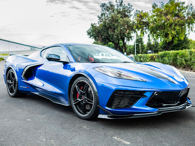 2020+ CHEVROLET CORVETTE C8 | SDP PERFORMANCE PACKAGE HYDRO DIPPED CARBON FIBER SIDE WHEEL FENDER PAIR