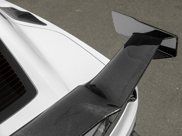 2014-2019 CORVETTE C7 | CARBON FIBER ZR1 EXTENDED REAR SPOILER HIGH WING