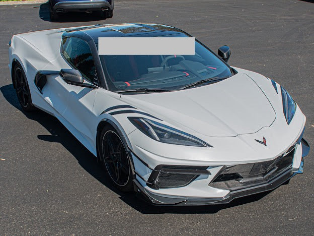 2020+ CORVETTE C8 STINGRAY & Z51 | Z06 Z07 PERFORMANCE FRONT LIP SPLITTER & CANARDS GROUND EFFECTS