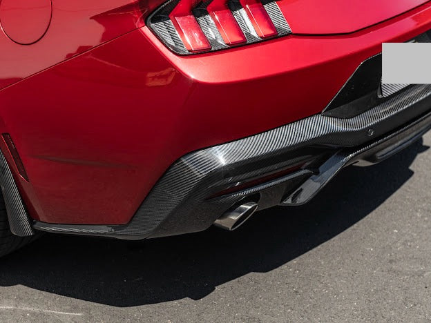 2024-Up Ford Mustang S650 | GT Style CARBON FIBER Rear Bumper Diffuser