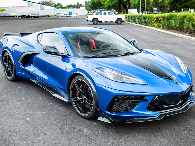 2020+ CHEVROLET CORVETTE C8 | SDP PERFORMANCE PACKAGE HYDRO DIPPED CARBON FIBER SIDE WHEEL FENDER PAIR