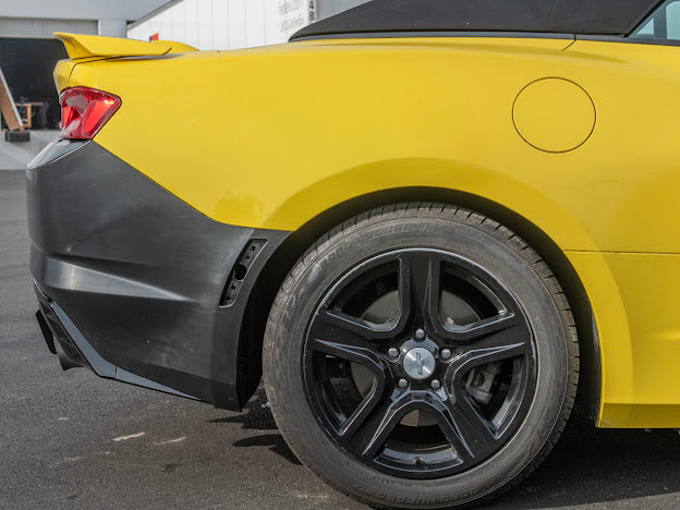 2016-Up Camaro |  Performance Track Style MATTE BLACK Rear Quad Exit Diffuser