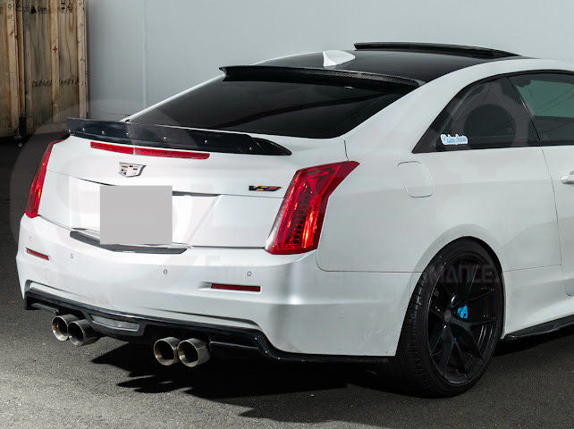 2013-2018 Cadillac ATS ATS-V Coupe | Carbon Fiber Rear Roof Top Window Spoiler Wing