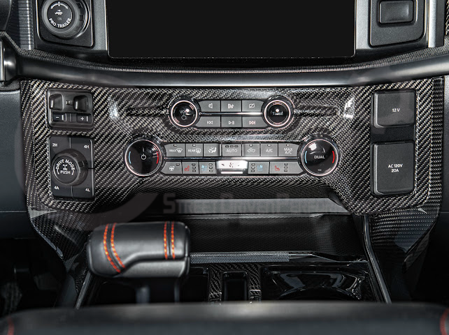 2021-UP FORD F-150 | FACTORY STYLE CARBON FIBER CENTER AC RADIO CONTROL PANEL COVER