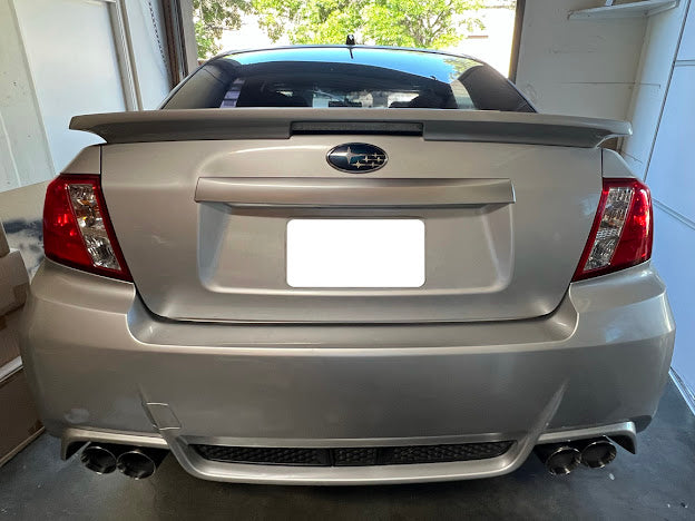 2011-2014 SUBARU IMPREZA WRX / STI | MUFFLER DELETE AXLE BACK QUAD EXHAUST (CHROME OR BURNT BLUE TIPS)