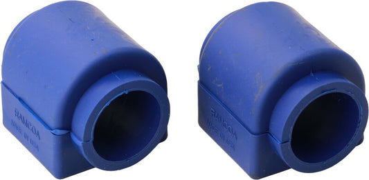 Moog front to frame sway bar bushing for Isuzu Ascender 2004-2008, black rubber bushing with metal sleeve attached.