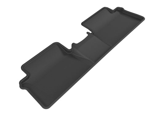 Black rubber 3D MAXpider floor mats for 2016-2018 Toyota Corolla Im and Scion iM second row, featuring textured surface and custom fit.