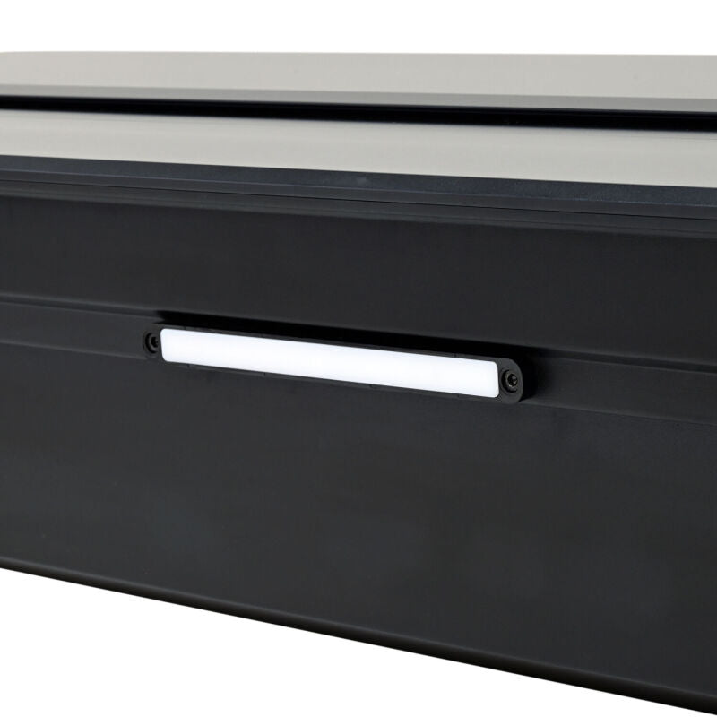 Westin retractable tonneau cover in black on Ford F-250/F-350 SD with 6.8ft bed, showcasing sleek, durable design