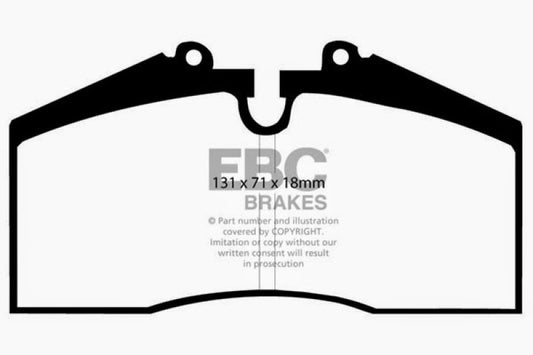 EBC Greenstuff front brake pads for Porsche 928 5.0, high-performance brake pads for enhanced stopping power.