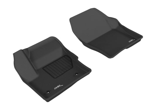 3D MAXpider rubber floor mat for 2015-2016 Lincoln MKC first row in black, featuring textured surface and custom fit.