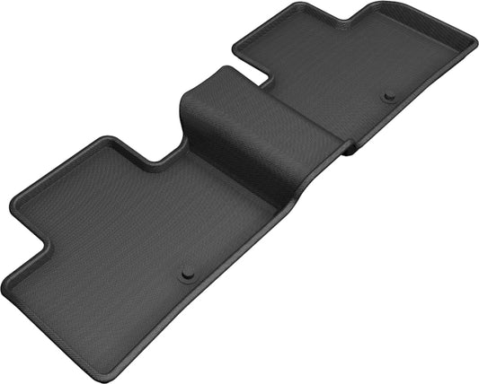 Black rubber 3D MAXpider Kagu 2nd row floor mats for Infiniti QX50 2019-2020, featuring textured surface and custom fit.