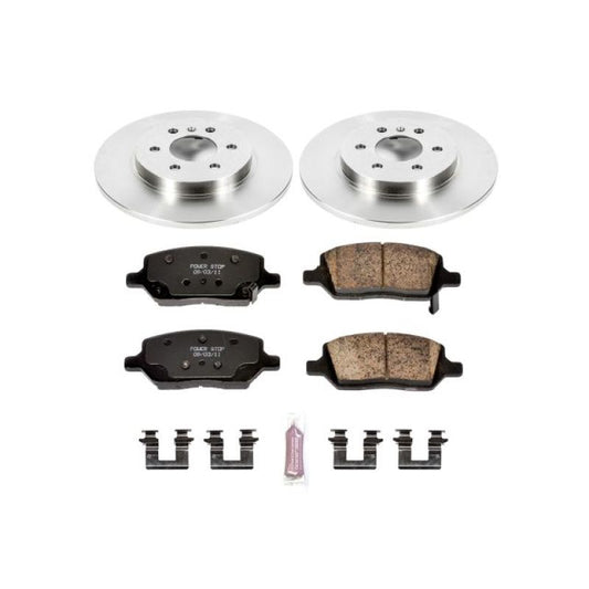 PowerStop OE rear brake kit for 2006-2007 Buick Terraza, includes brake pads and rotors for reliable stopping power.