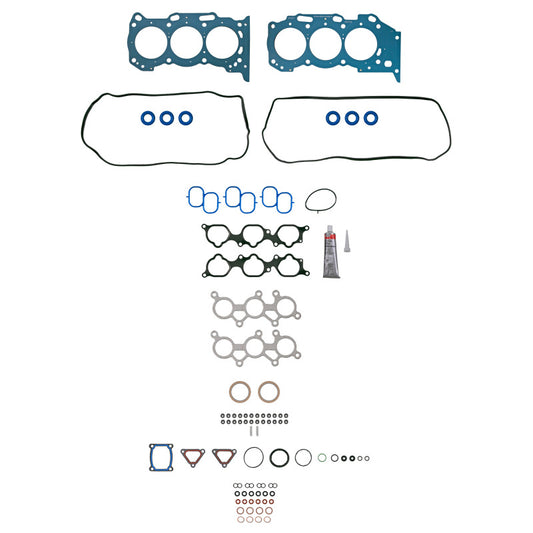 Fel-Pro Toyota Highlander engine cylinder head gasket set, PermaTorque HS 26321 PT, showing gasket components on a white background.